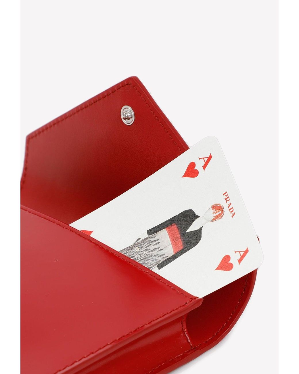 Prada Playing Cards With Leather Case in Red | Lyst