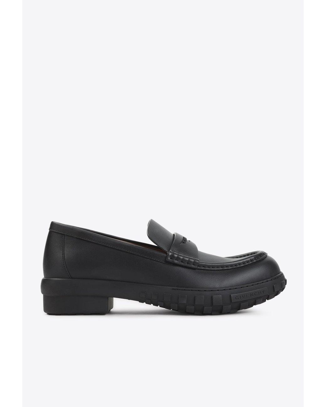 Givenchy Black Echo Leather Penny Loafers for men