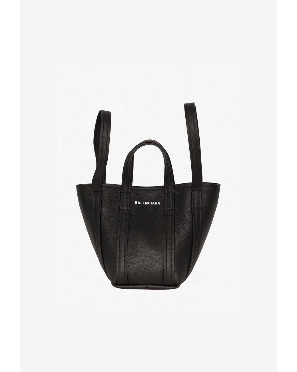 Balenciaga Xs Everyday North-south Tote Bag In Grained Leather in Black ...