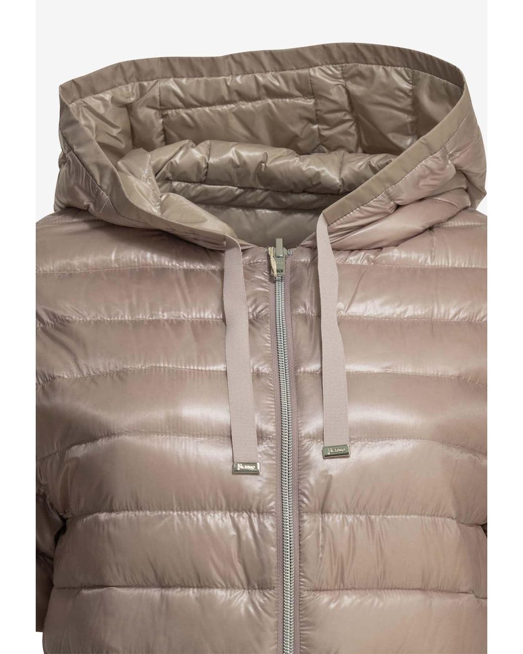 Herno Gray Reversible Short-Sleeved Down Jacket