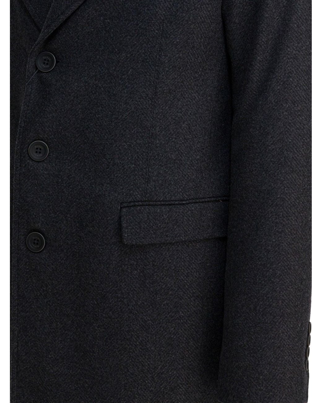 Herno Blue Wool Coat With Vest Jackets And Coats for men