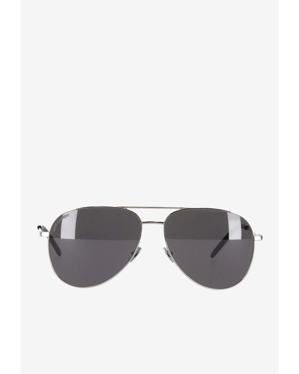 Saint Laurent Gray Pilot-Frame Sunglasses for men