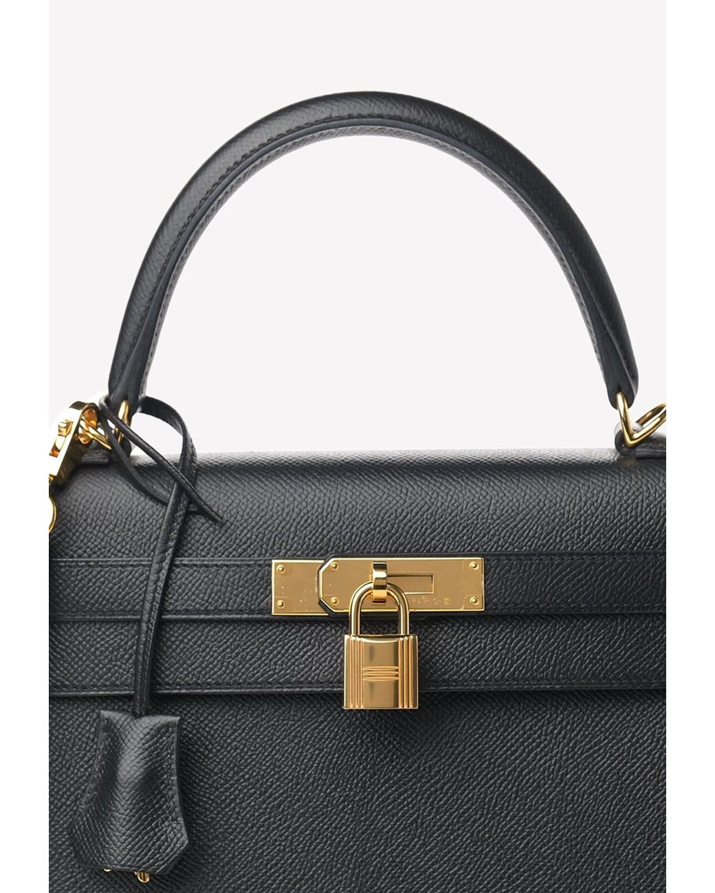 Hermès Black Sellier Kelly 28cm of Epsom Leather with Gold