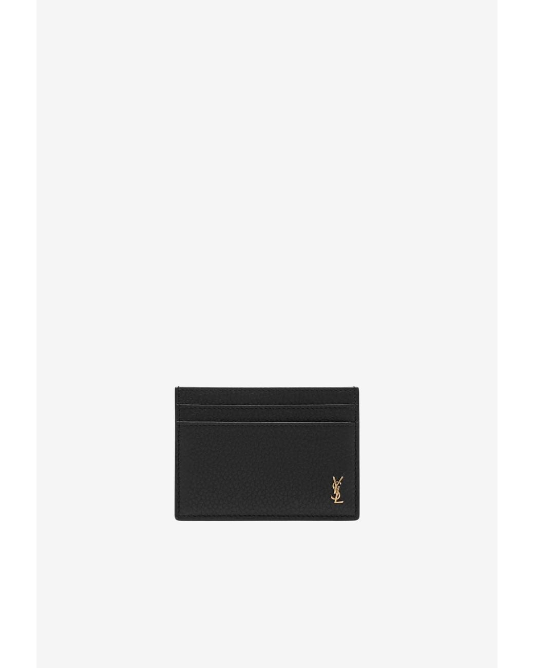 Saint Laurent White Tiny Cassandre Cardholder for men