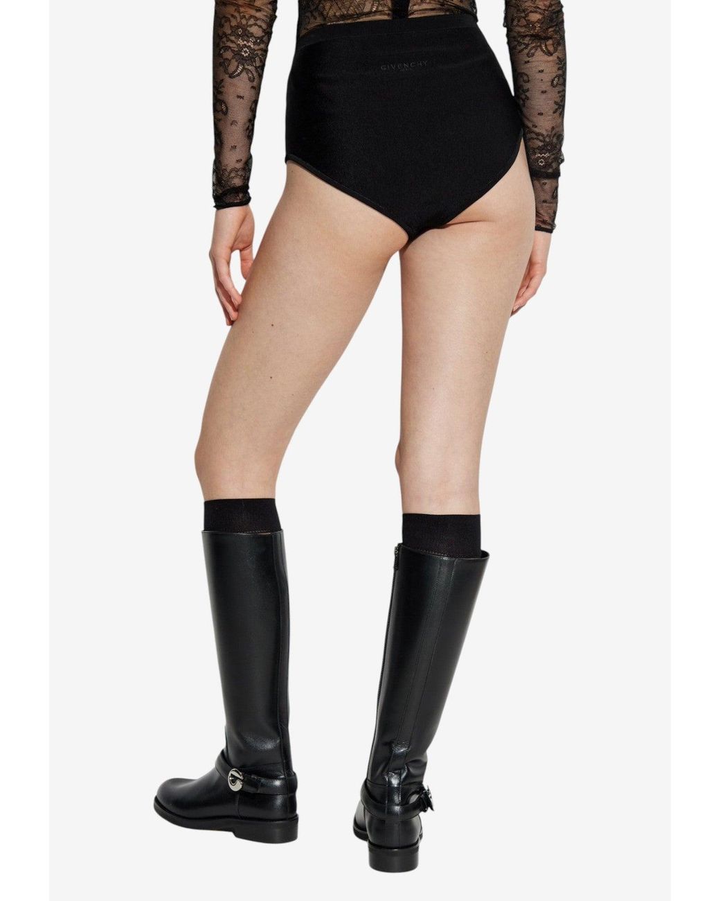 Givenchy Black Micro Wool Shorts