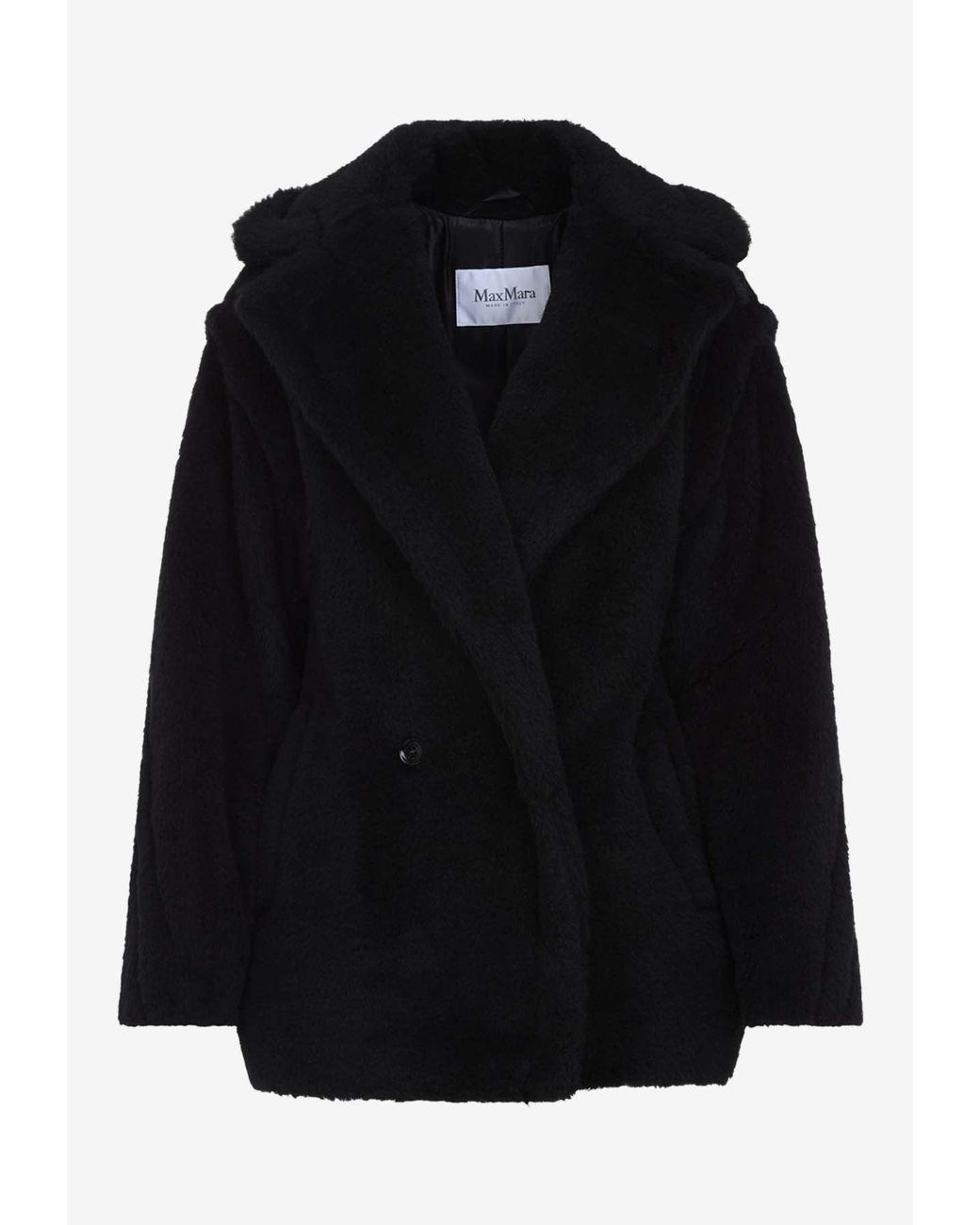 コート Max Mara Fuxia Teddy Short Coat Max Mara Fuxia Teddy Short Coat in Black | Lyst