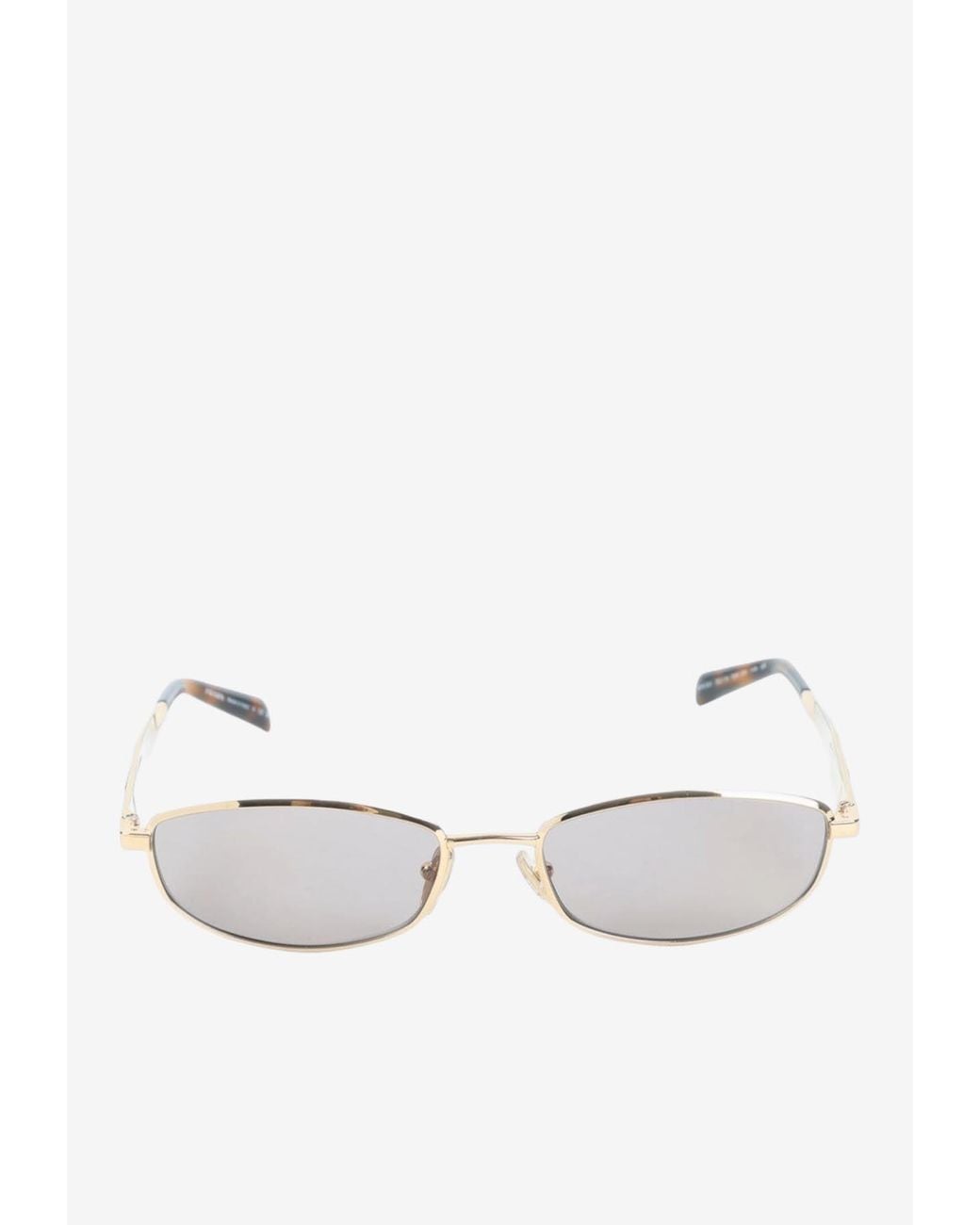 Prada White Logo Rectangular Sunglasses