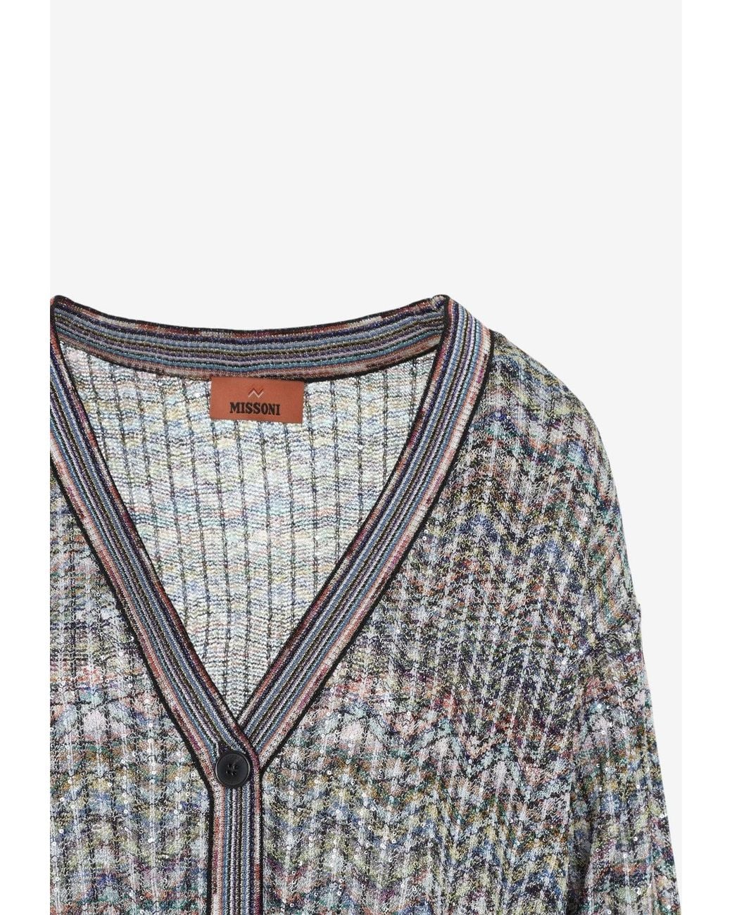 Missoni Gray Caperdoni Buttoned Cardigan