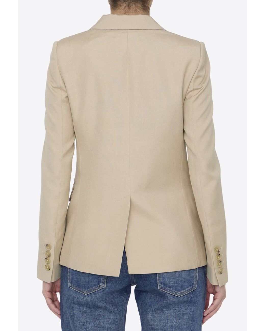 Stella McCartney Natural Iconic Single-Breasted Blazer
