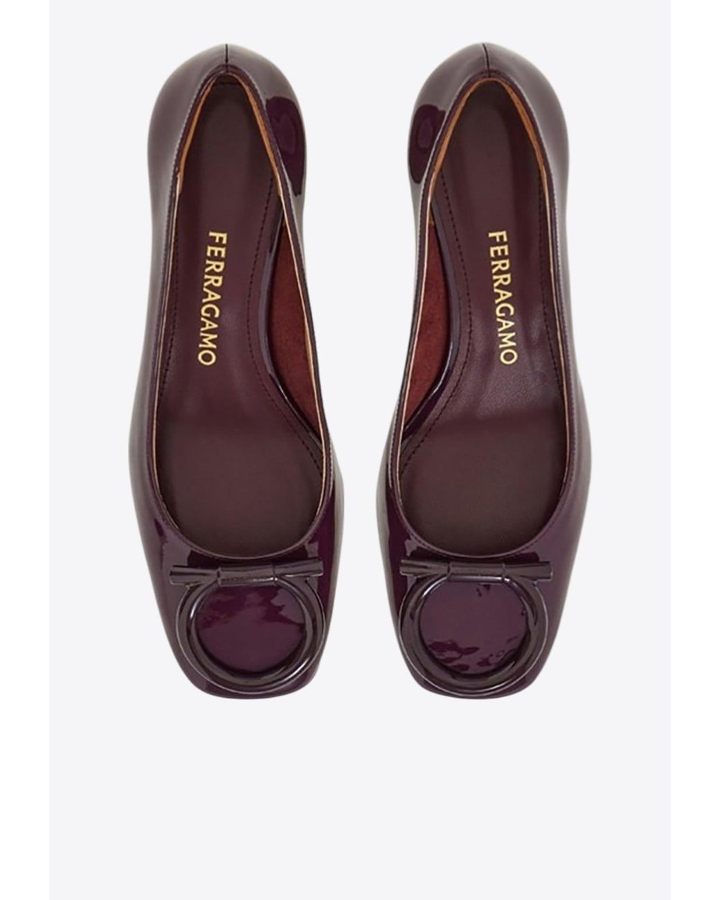 Ferragamo Purple Mara Patent Pump