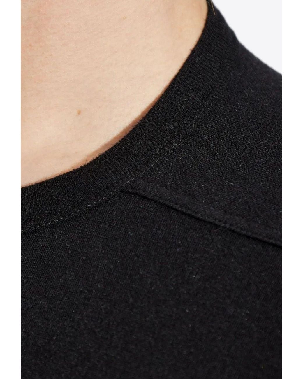 Rick Owens Black Basic Crewneck T-Shirt for men