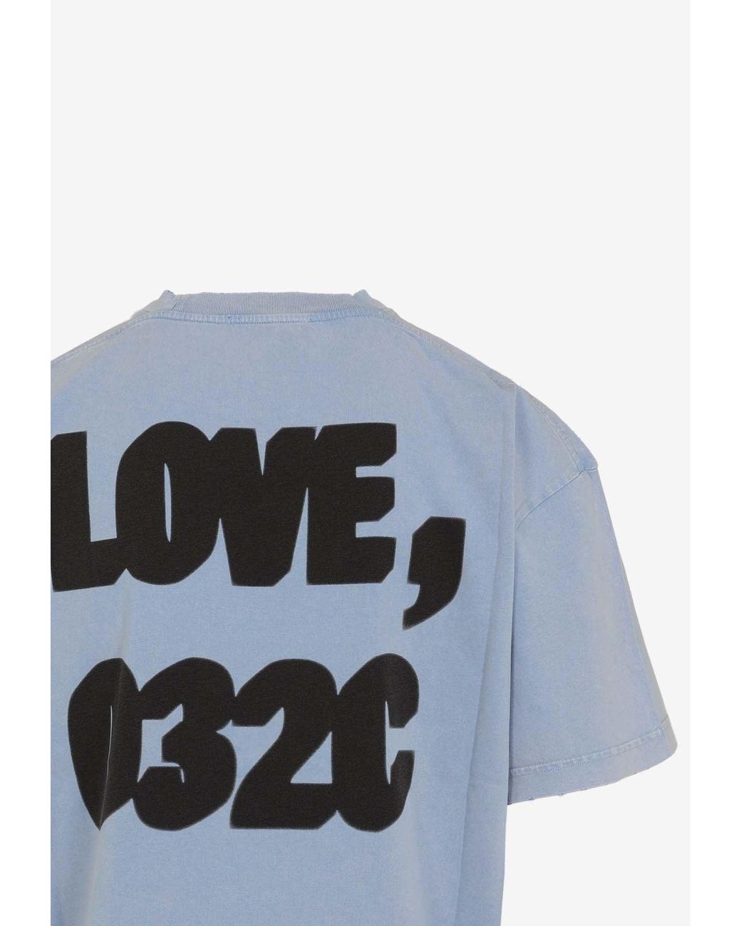 032c Loves Printed Logo T-Shirt in Blue for Men | Lyst