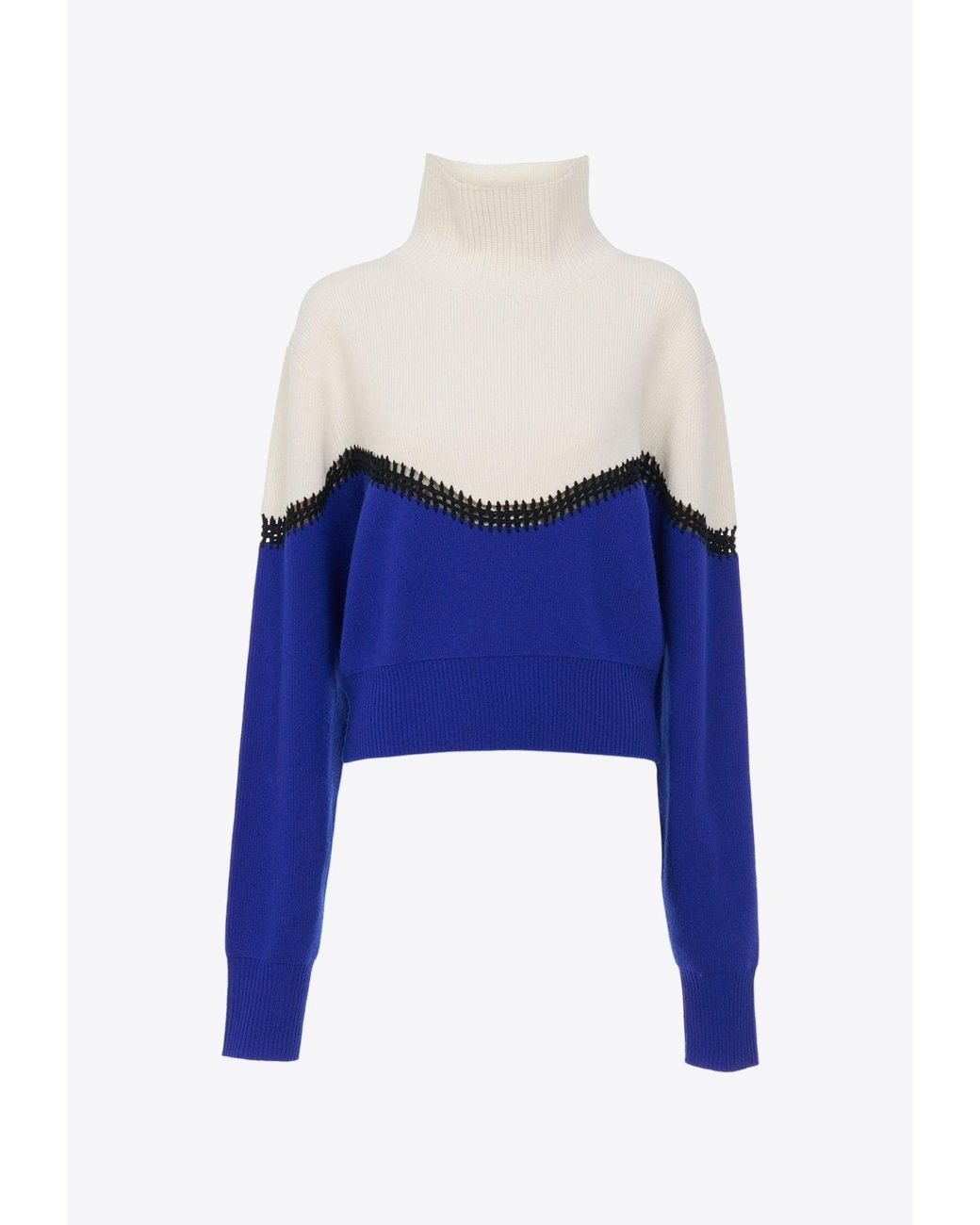 Chloé Blue Generous Turtleneck Sweater
