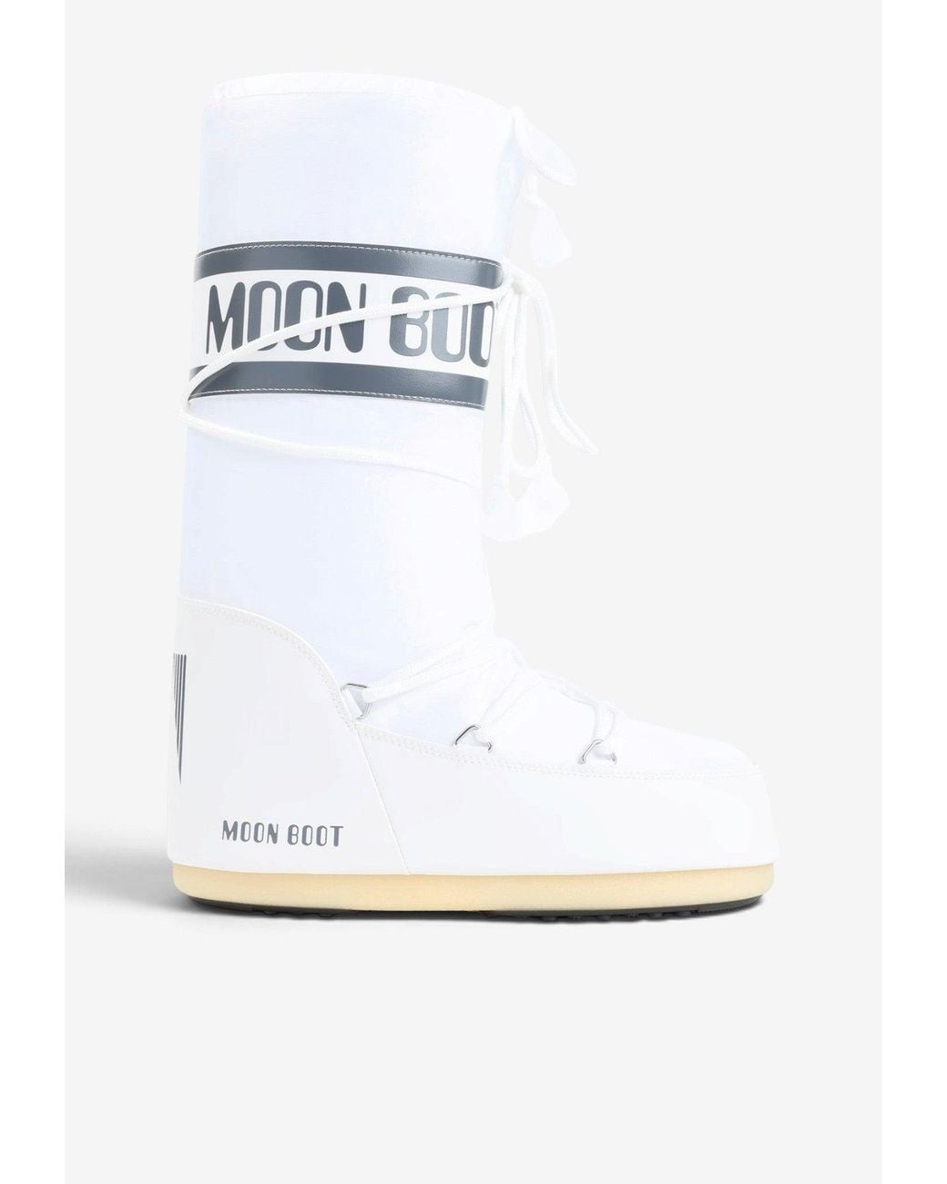 Moon Boot Icon Nylon Snow Boots in White | Lyst