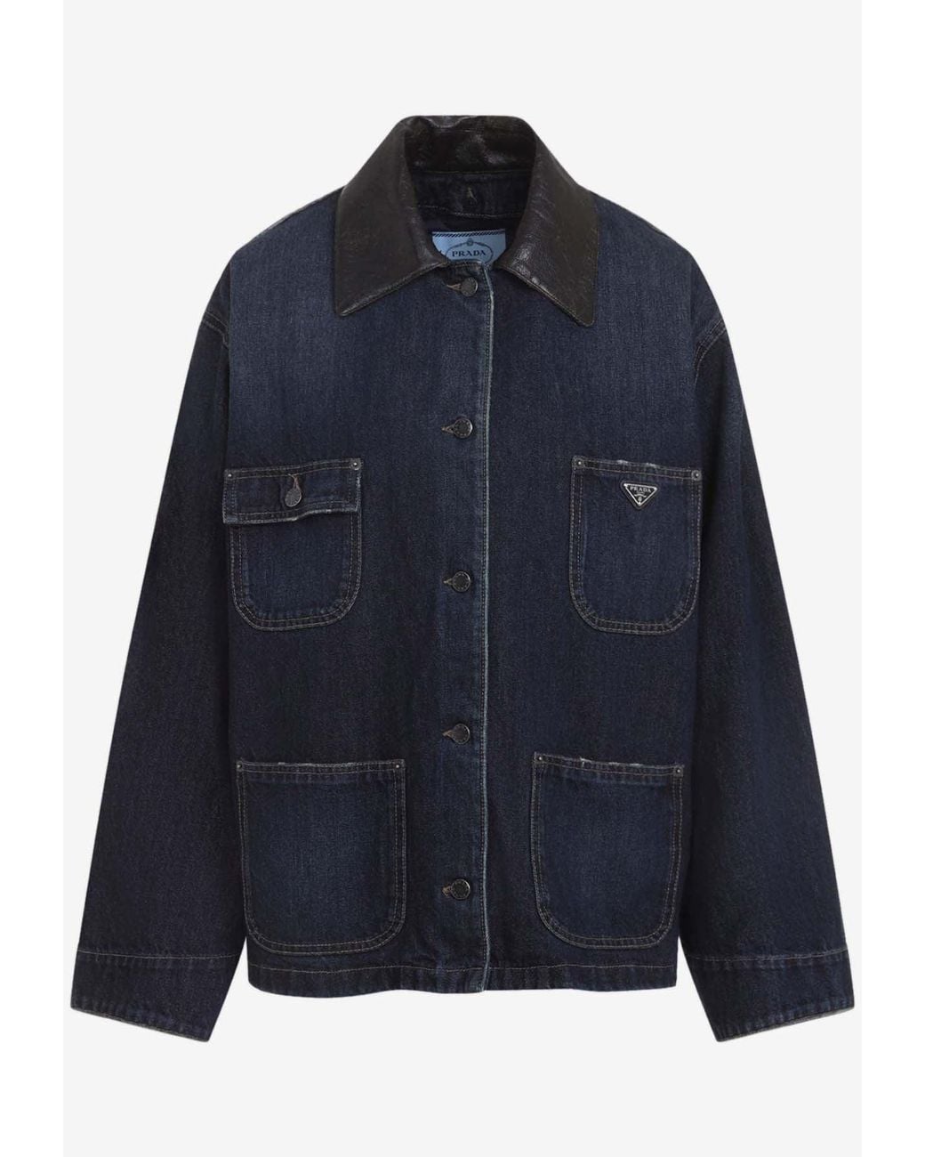 Prada Blue Utility Denim Jacket