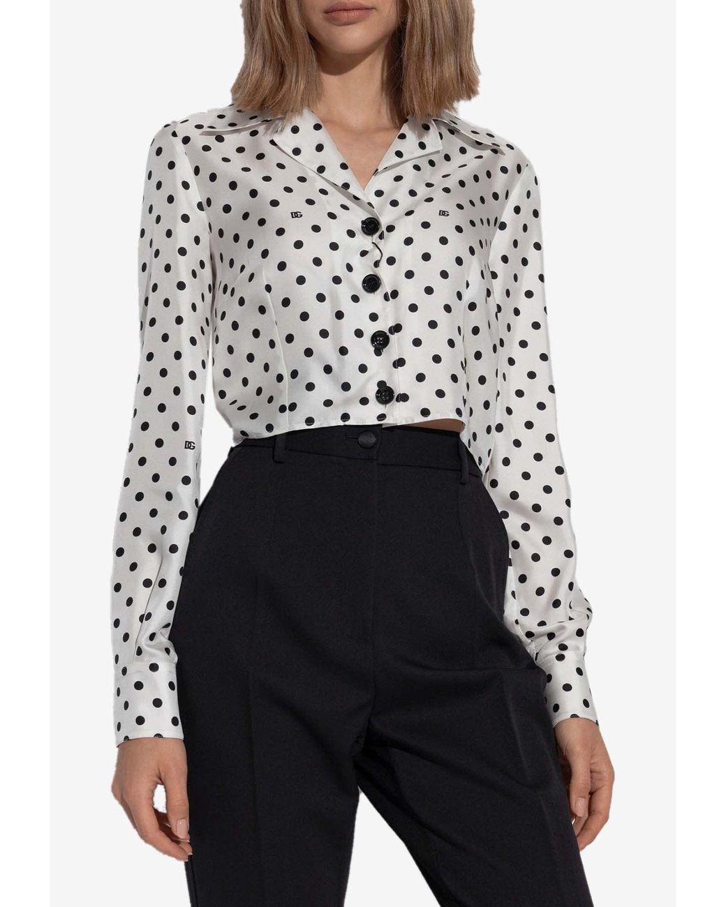 Dolce and gabbana polka dot shirt discount