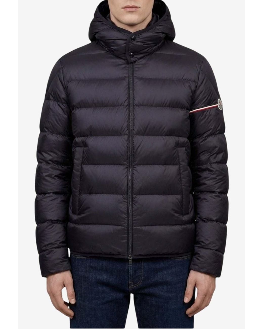 Moncler Blue Ravenlock Short Down Jacket for men