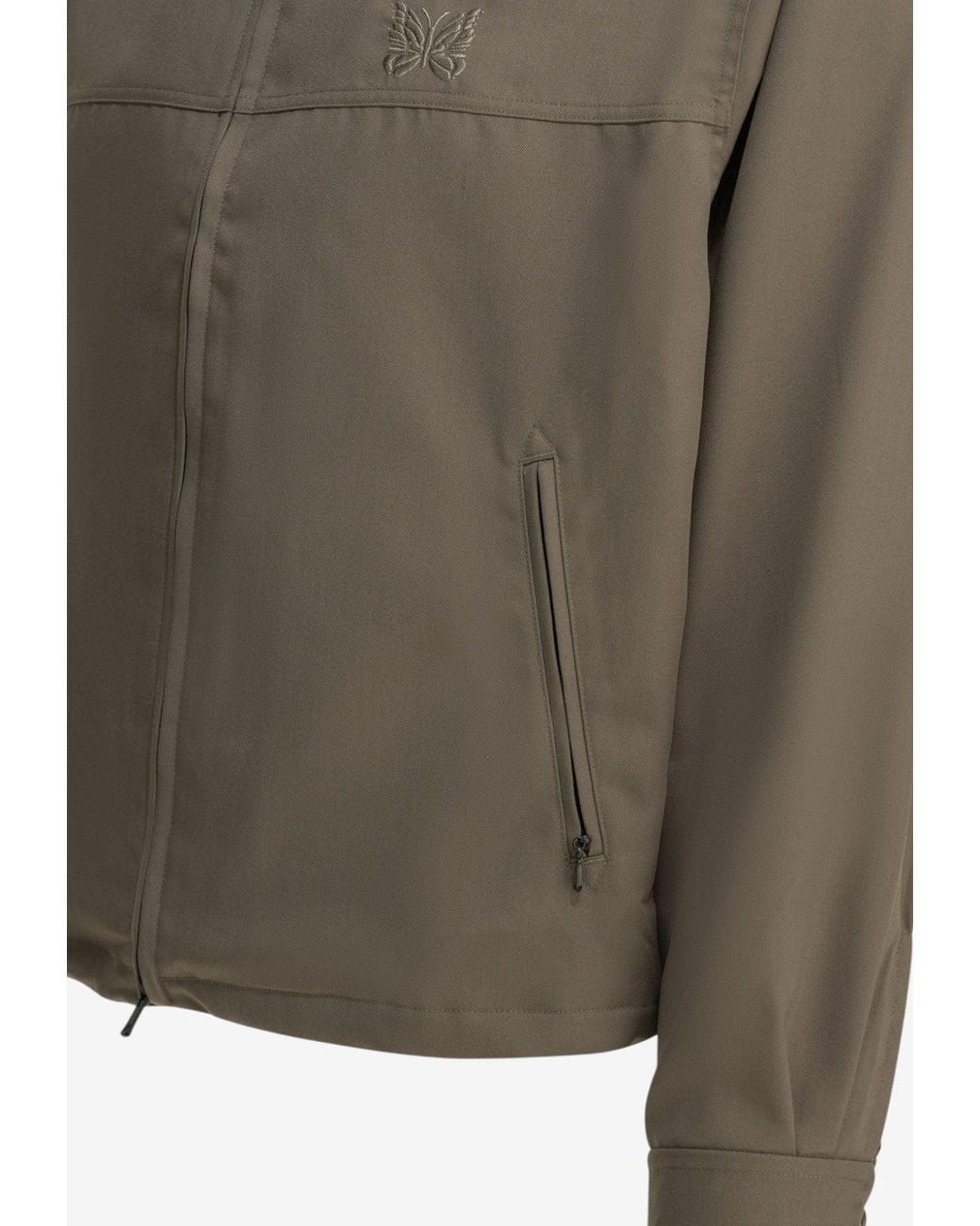 Needles Green Sport Zip-Up Jacket for men