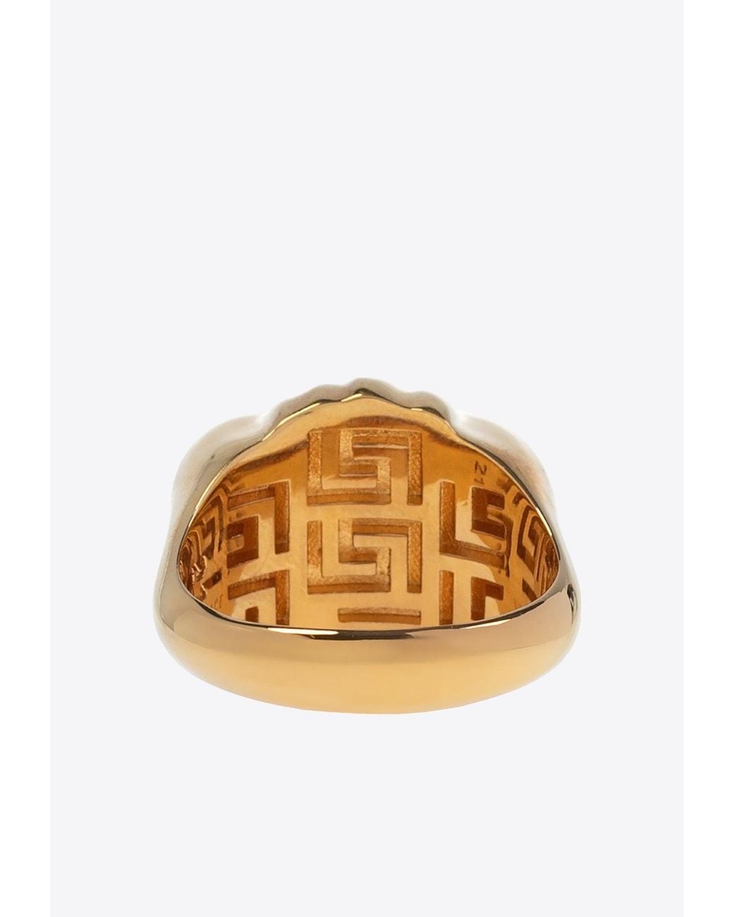 Versace Metallic Medusa Head Ring for men