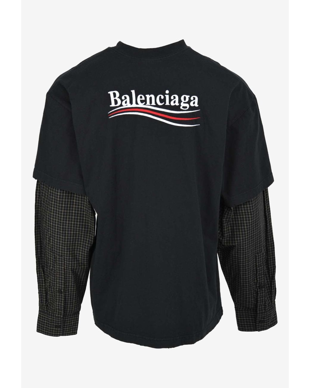Balenciaga Political Campaign Layered T-shirt in Blue for