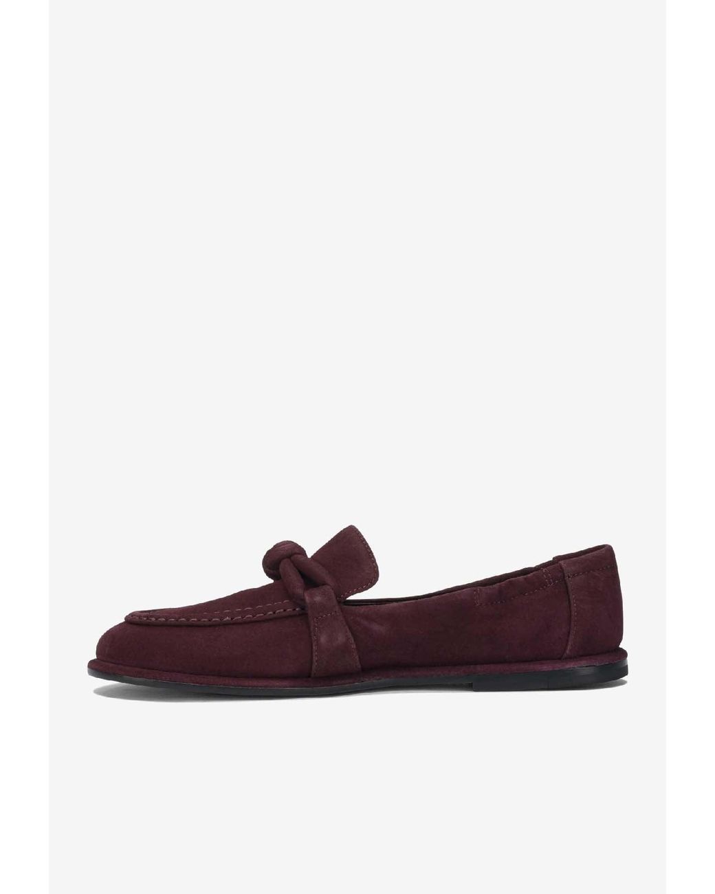 Pomme D'or Brown Mia Braided Suede Loafers