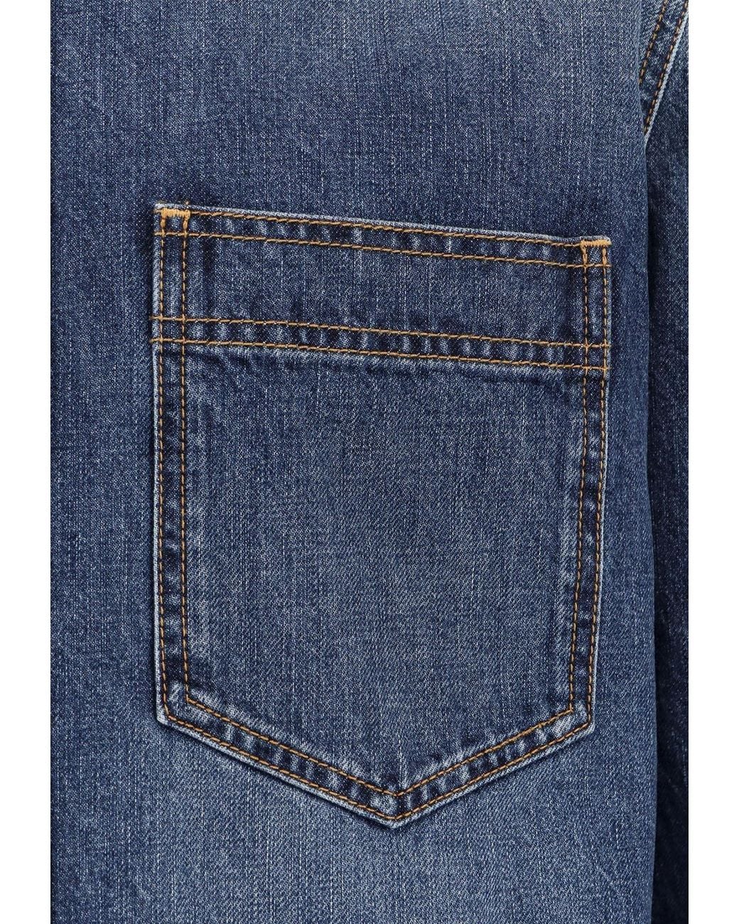 Givenchy Blue Denim Buttoned Shirt for men
