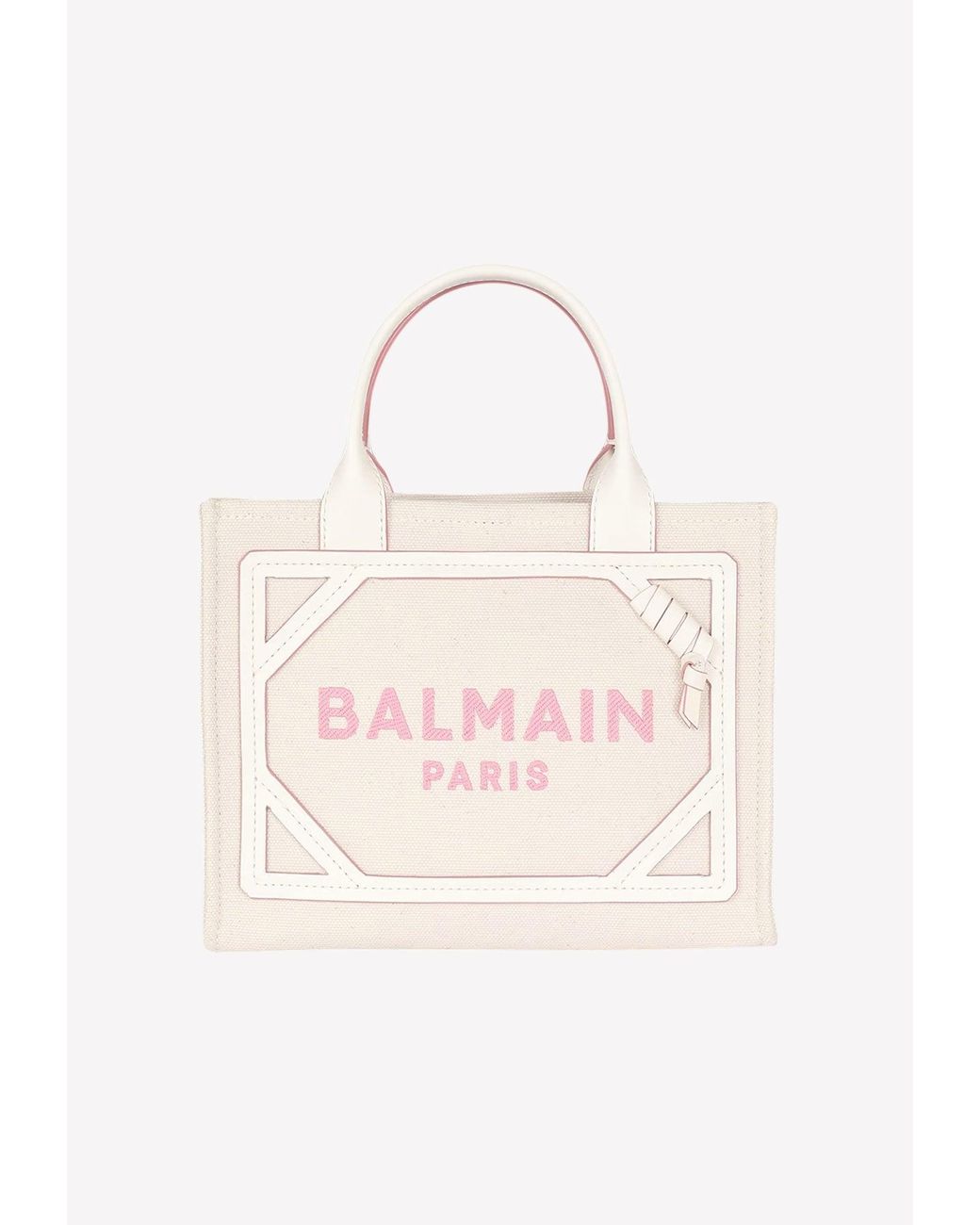 Balmain B-army Canvas Tote Bag in Pink | Lyst