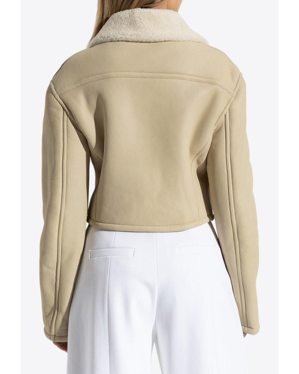Jacquemus Natural The Marino Double-Breasted Shearling Jacket