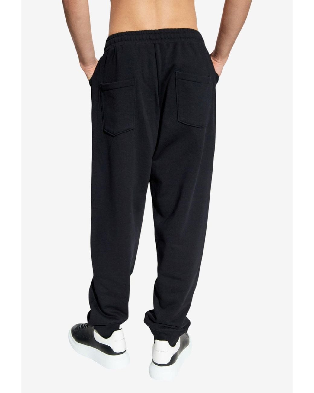 Moschino Black Elasticated Track Pants for men