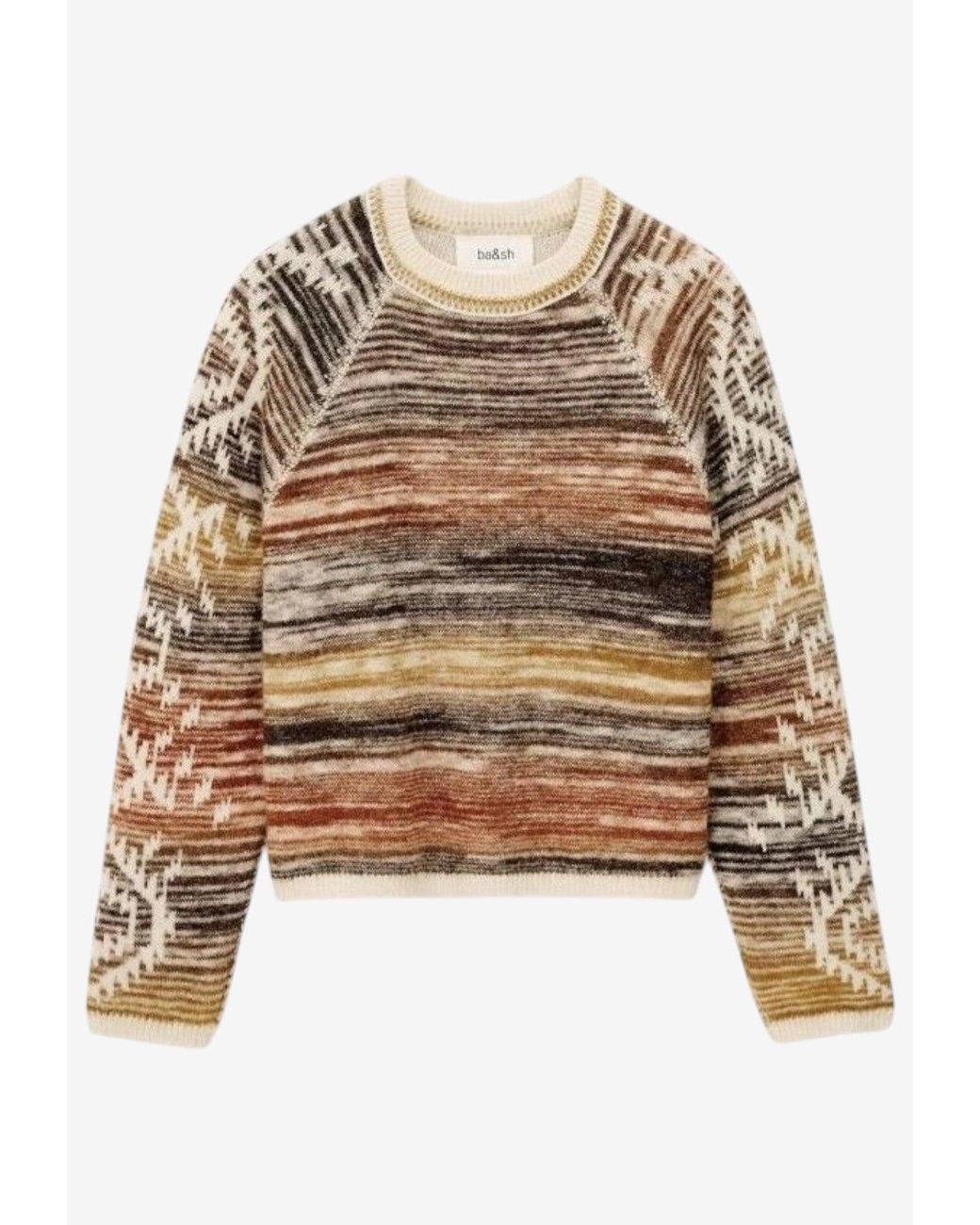 Ba&sh Natural Clodie Wool Knit Sweater
