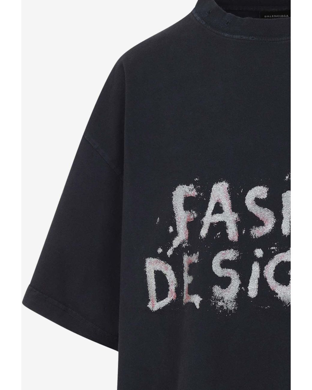 Balenciaga Fashion Designer Oversized T-Shirt in Black | Lyst