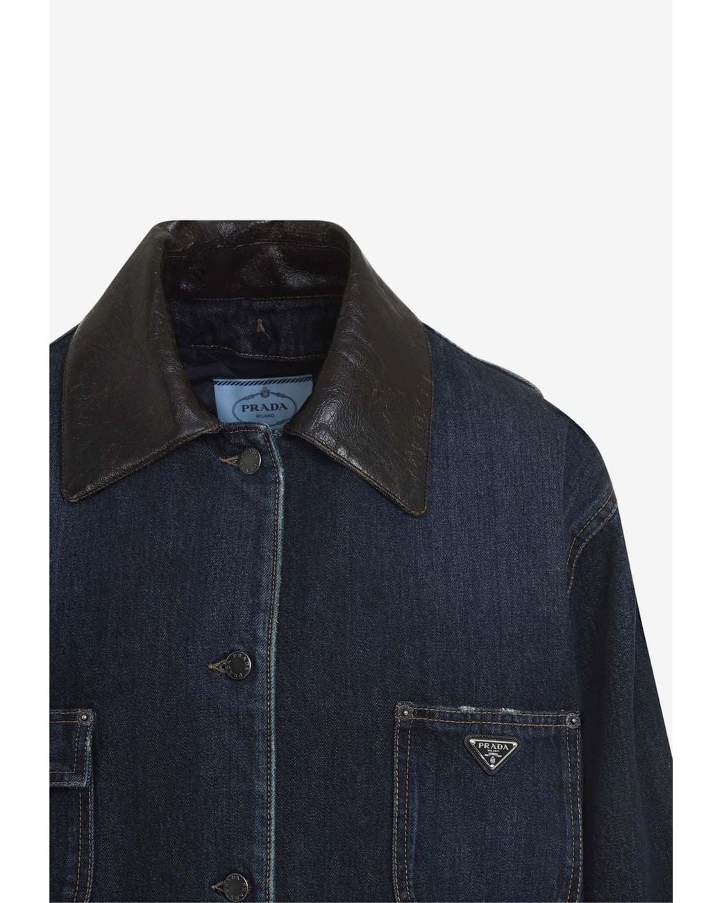 Prada Blue Utility Denim Jacket