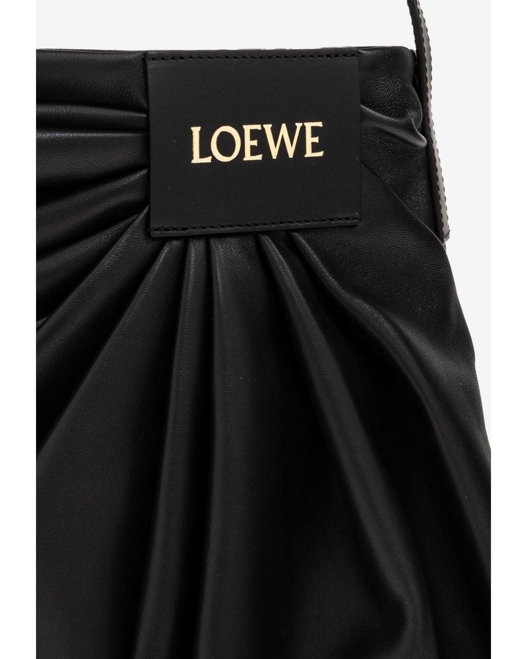 Loewe Black Draped Shoulder Bag