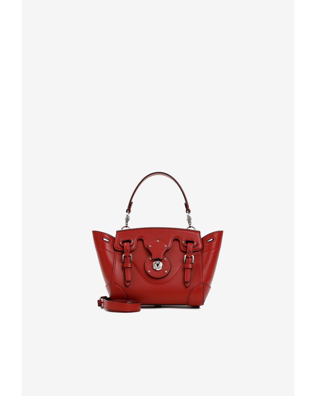 Ralph Lauren Ricky Leather Handbag in Red Lyst