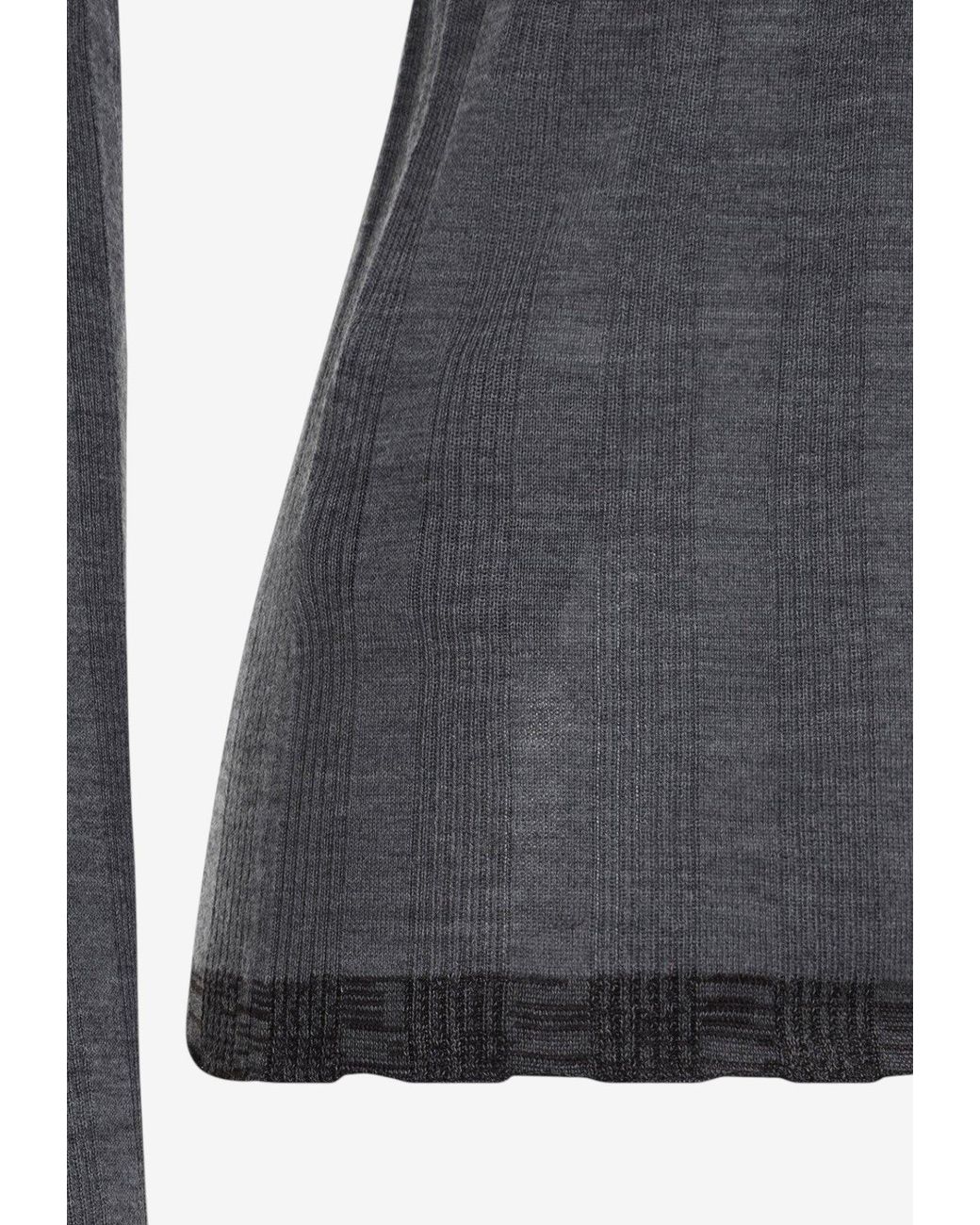 Prada Blue Wool Polo Sweater