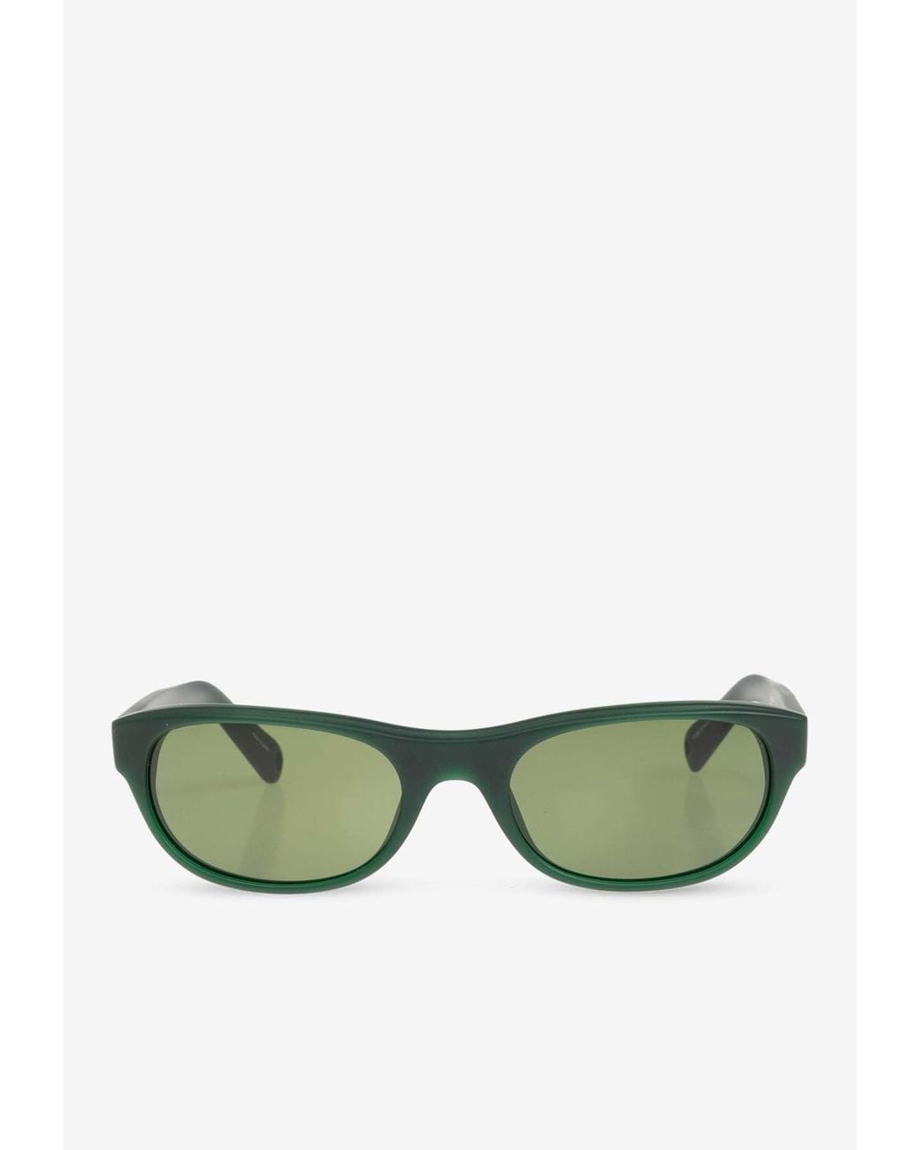 Jacquemus Green Logo Print Round Sunglasses