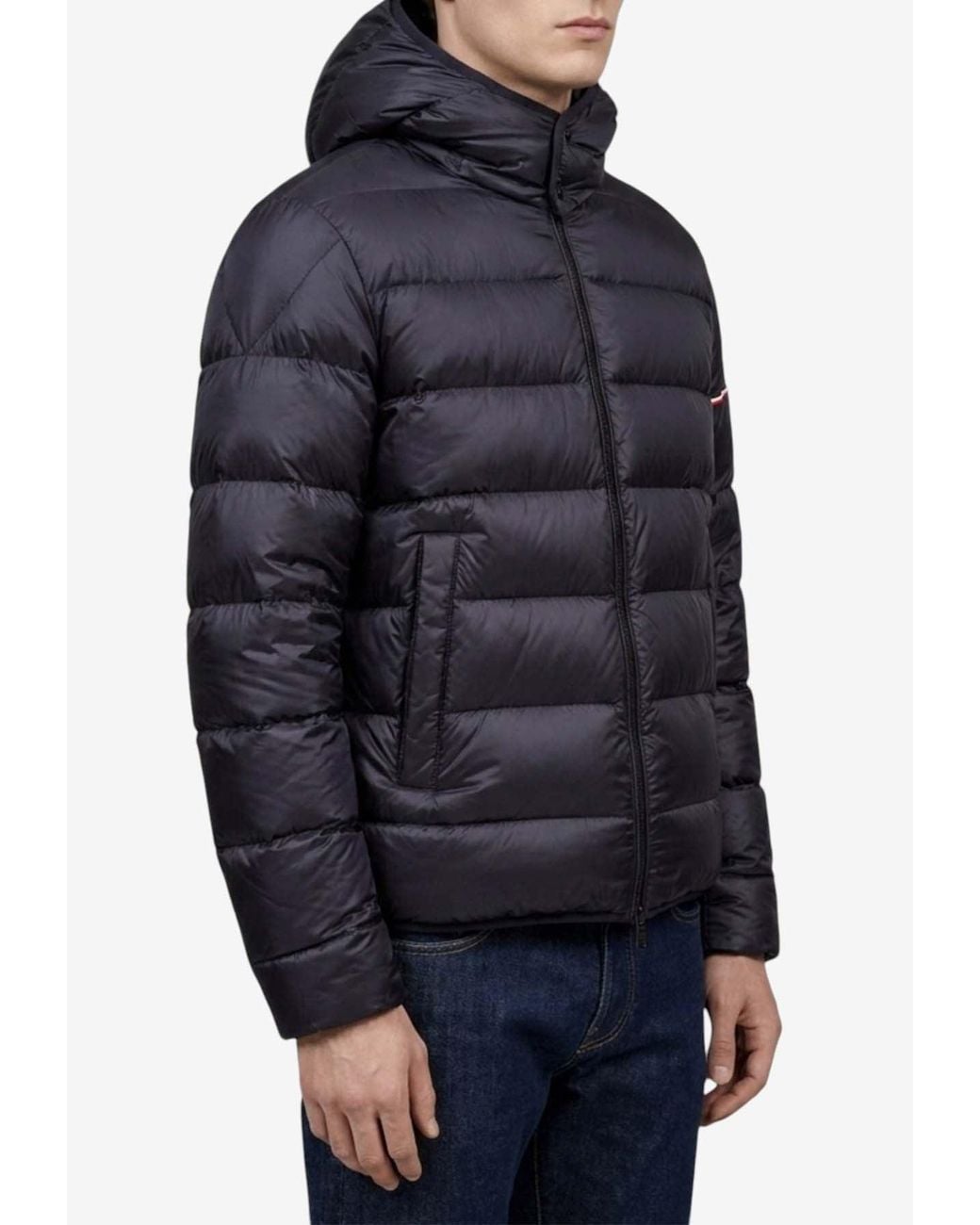 Moncler Blue Ravenlock Short Down Jacket for men