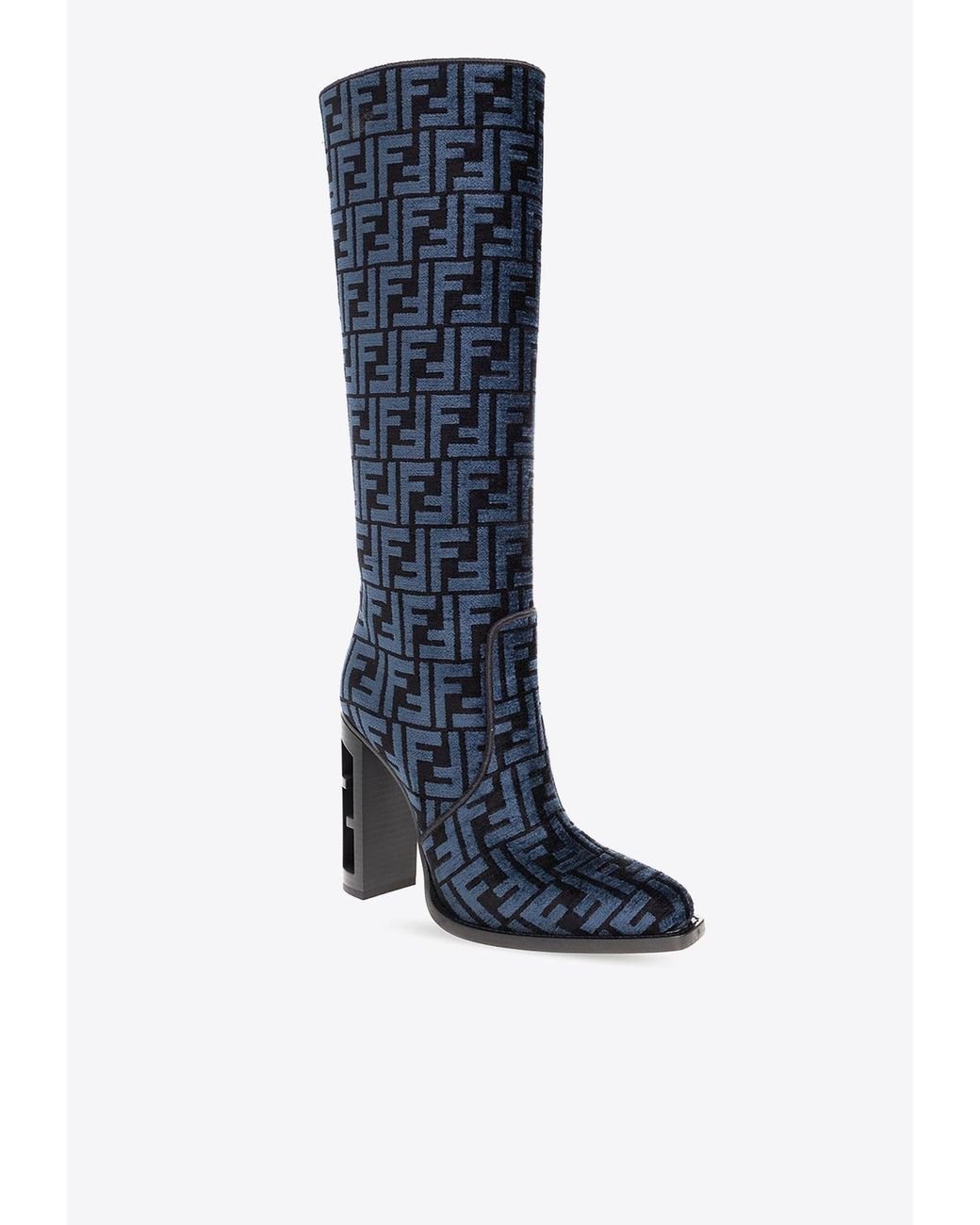 Fendi blue cowboy boots online