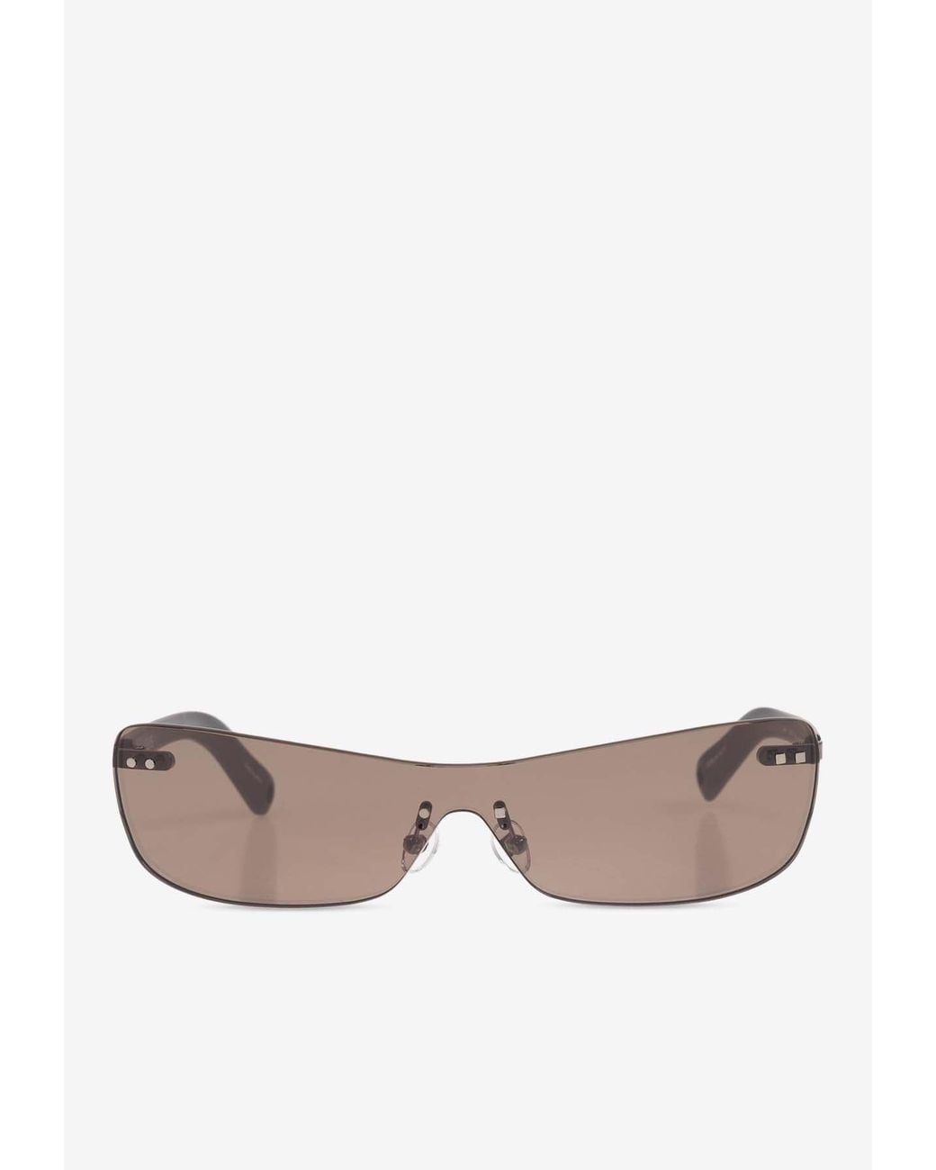 Jacquemus Brown Shield Logo Sunglasses