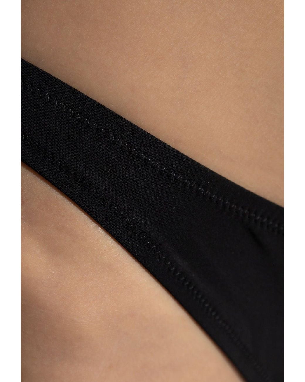 Tory Burch Black Sheer Panel Bikini Top