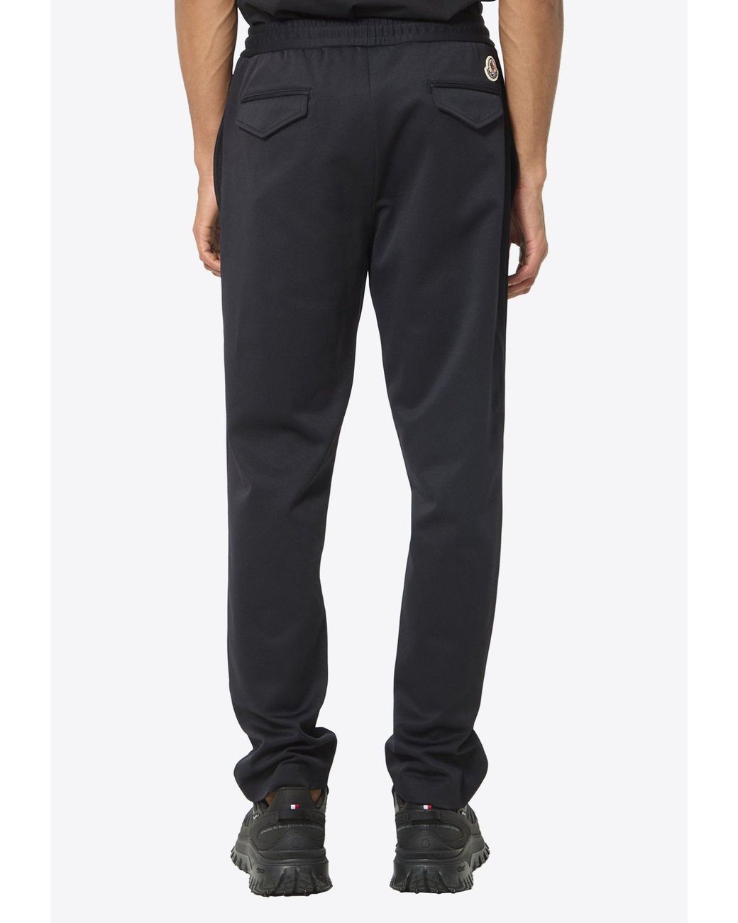 Moncler Blue Logo Patch Track Pants for men