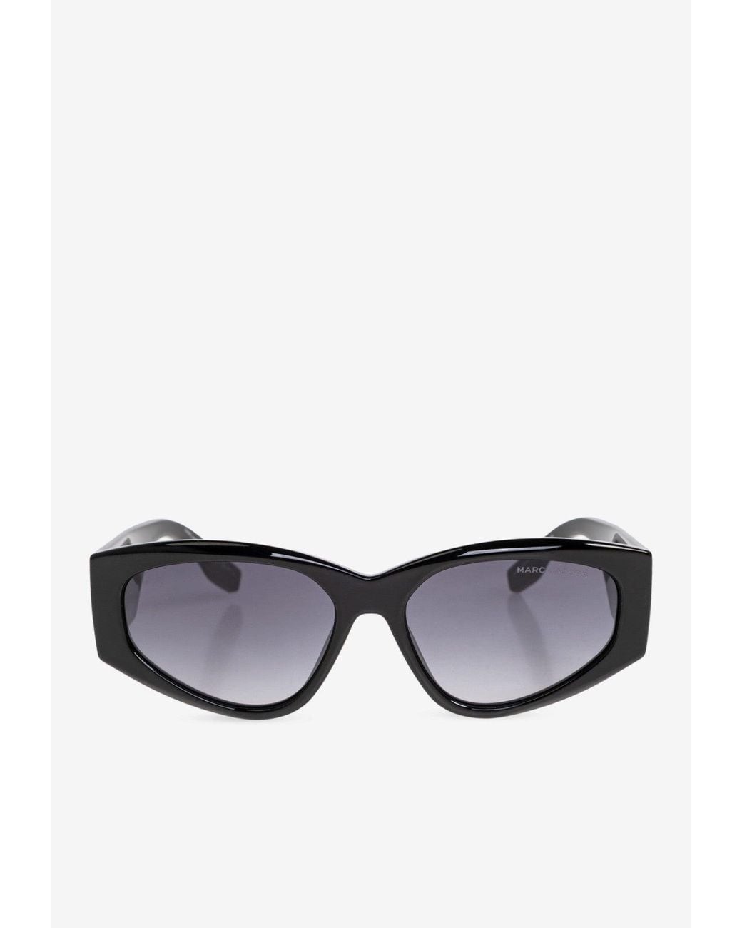 Marc Jacobs Gray Chunky-Temple Rectangular Sunglasses