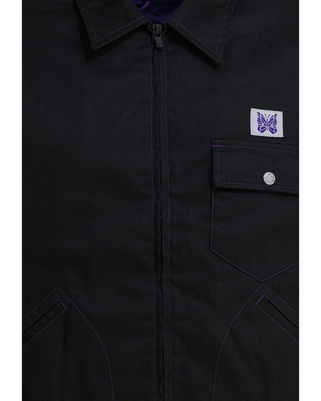 Needles Blue Pe/C Zip-Up Lightweight Jacket for men