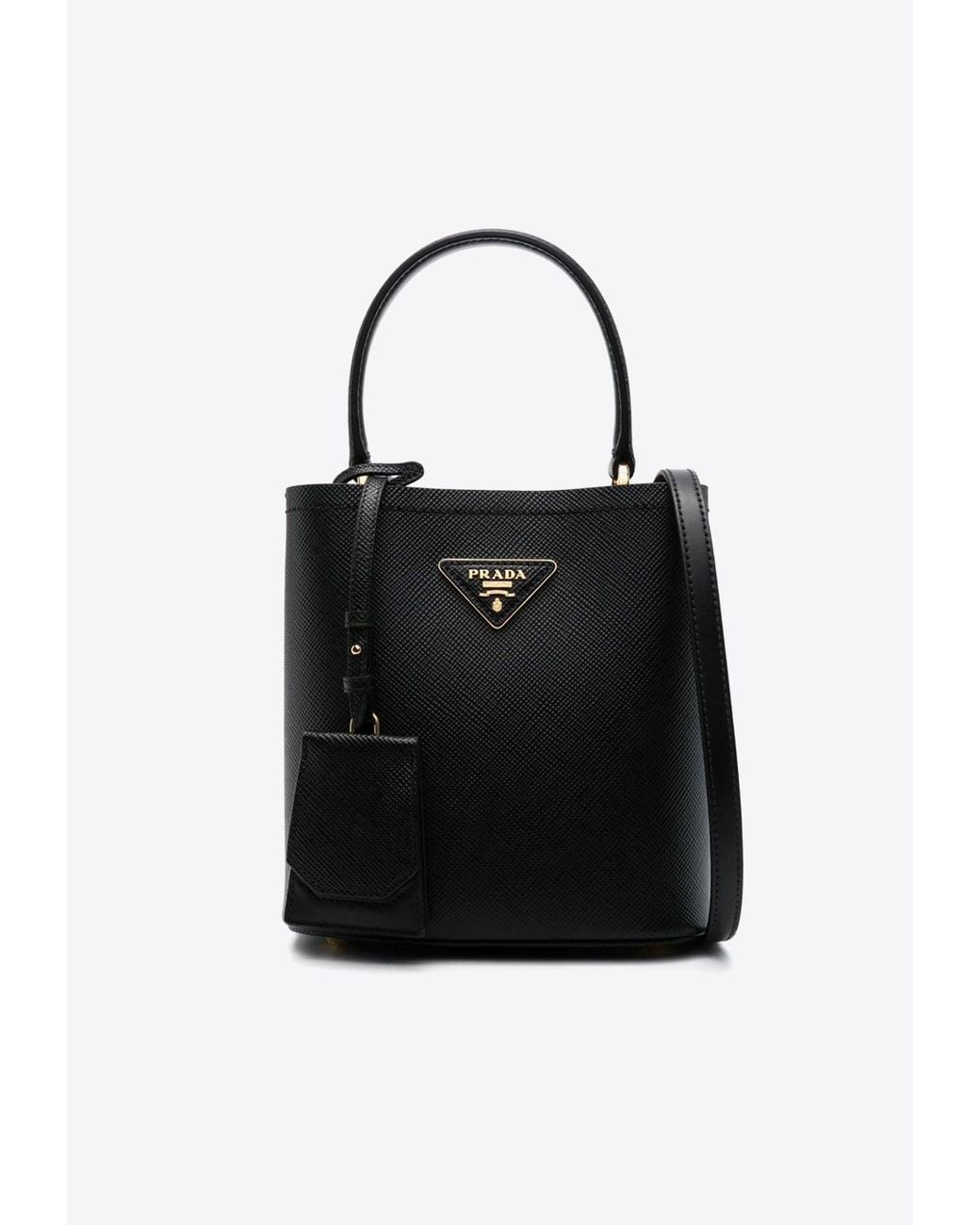 Prada Black Small Panier Top Handle Bag