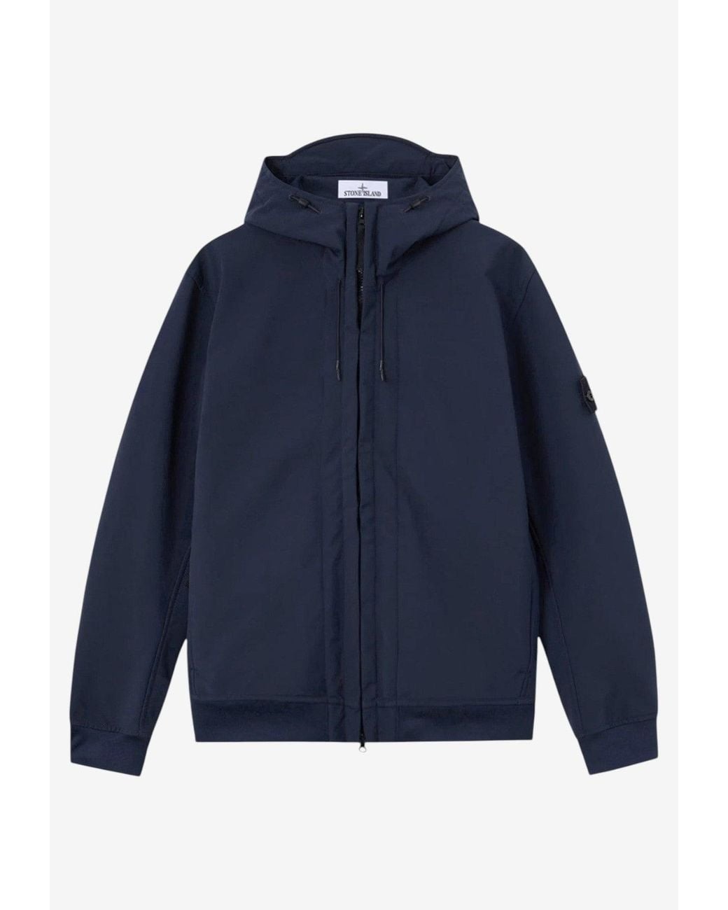 Stone Island Blue Soft Shell Technical Jacket for men