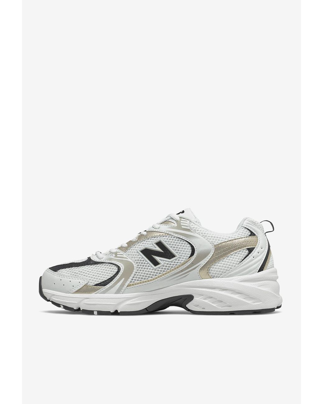 New Balance 530 Low-top Sneakers In White With Light Gold Metallic And  Black for Men | Lyst
