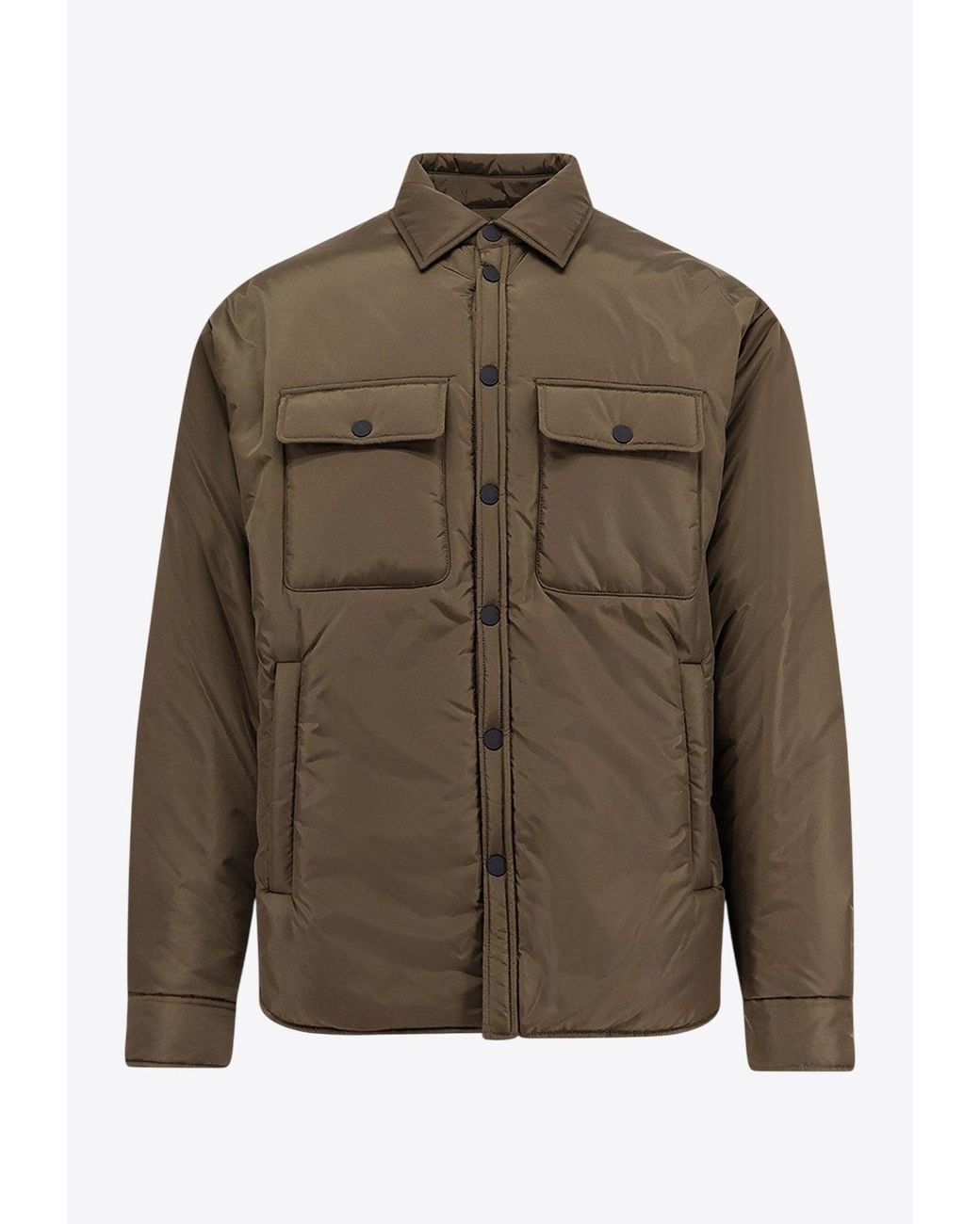 DSquared² Green Padded Buttoned Jacket for men