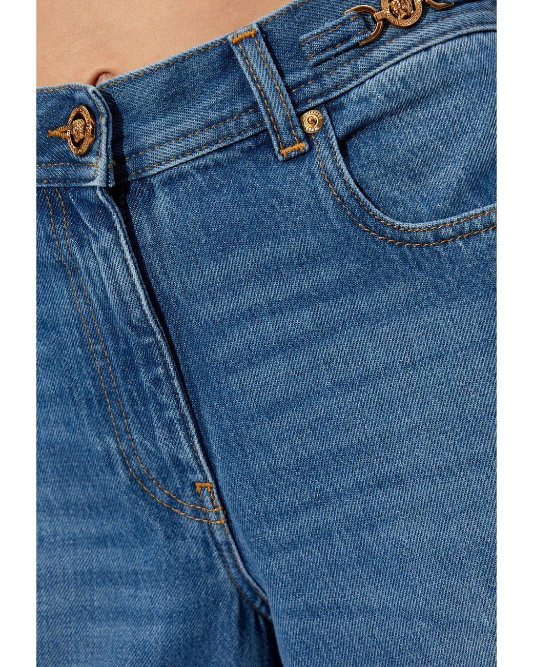 Versace Blue Essential Wide-Leg Jeans