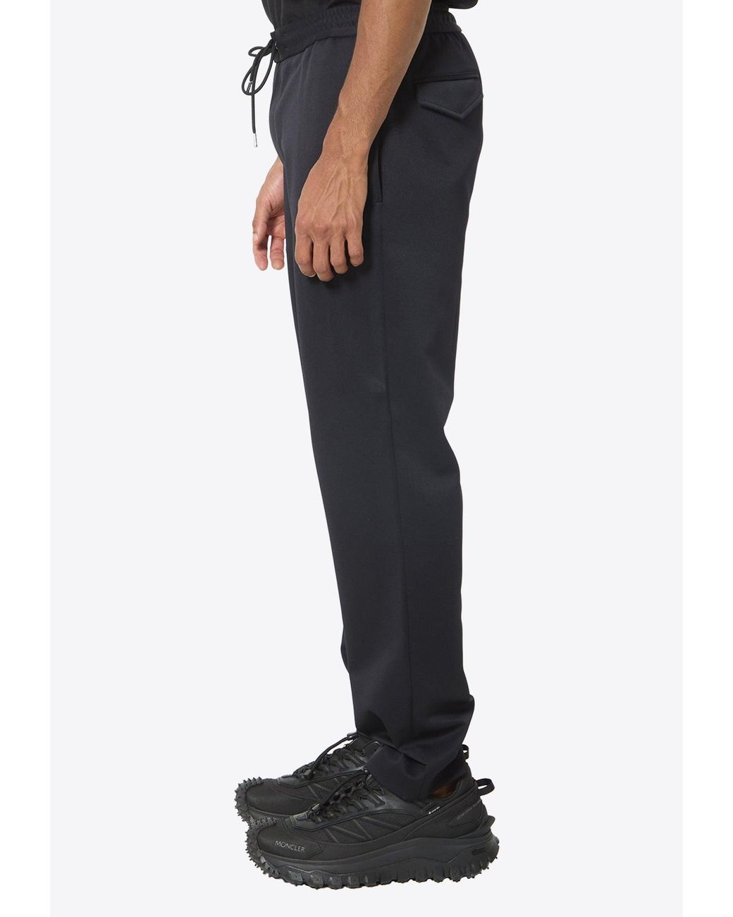 Moncler Blue Logo Patch Track Pants for men