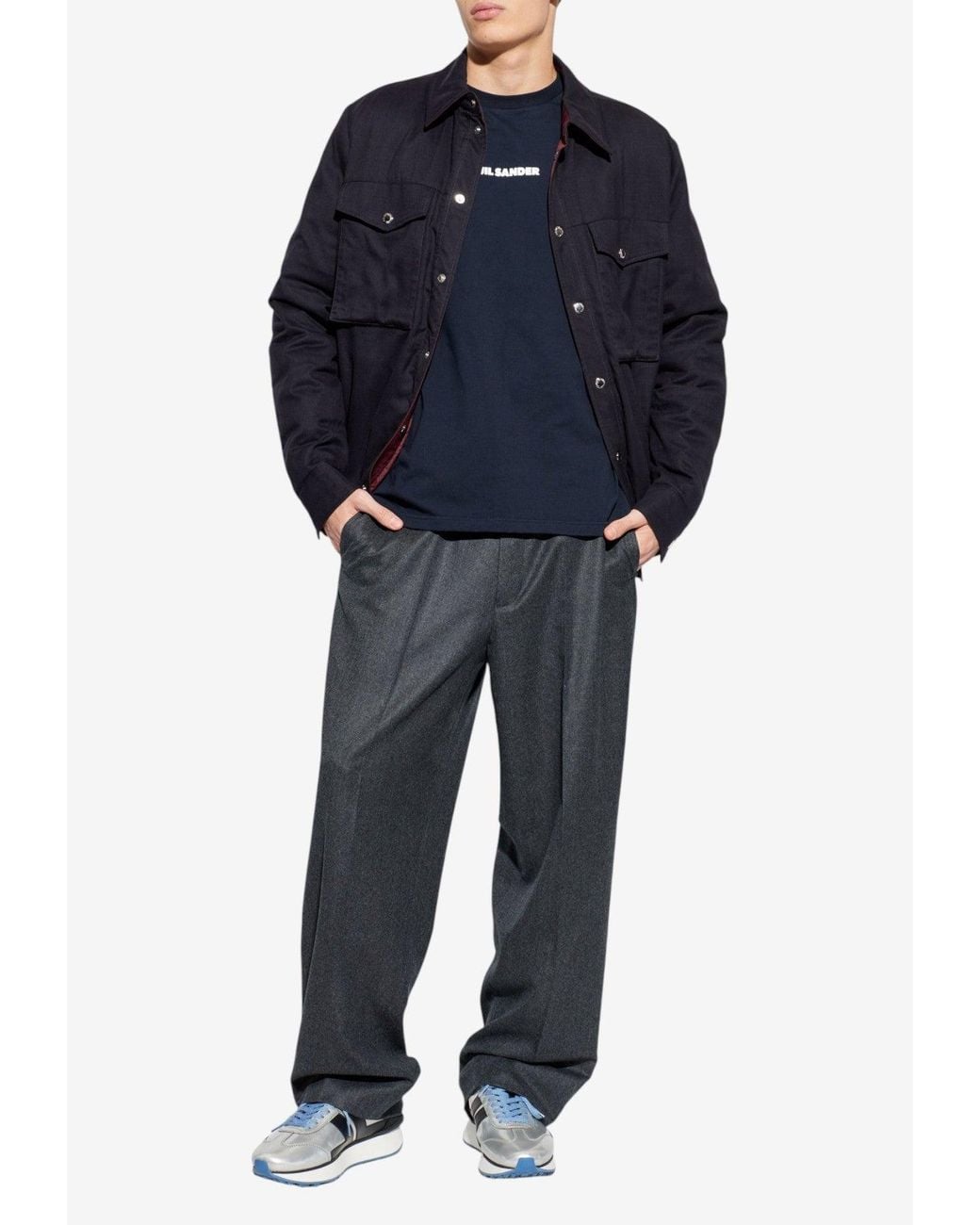 Dolce & Gabbana Blue Reversible Zipped Jacket for men